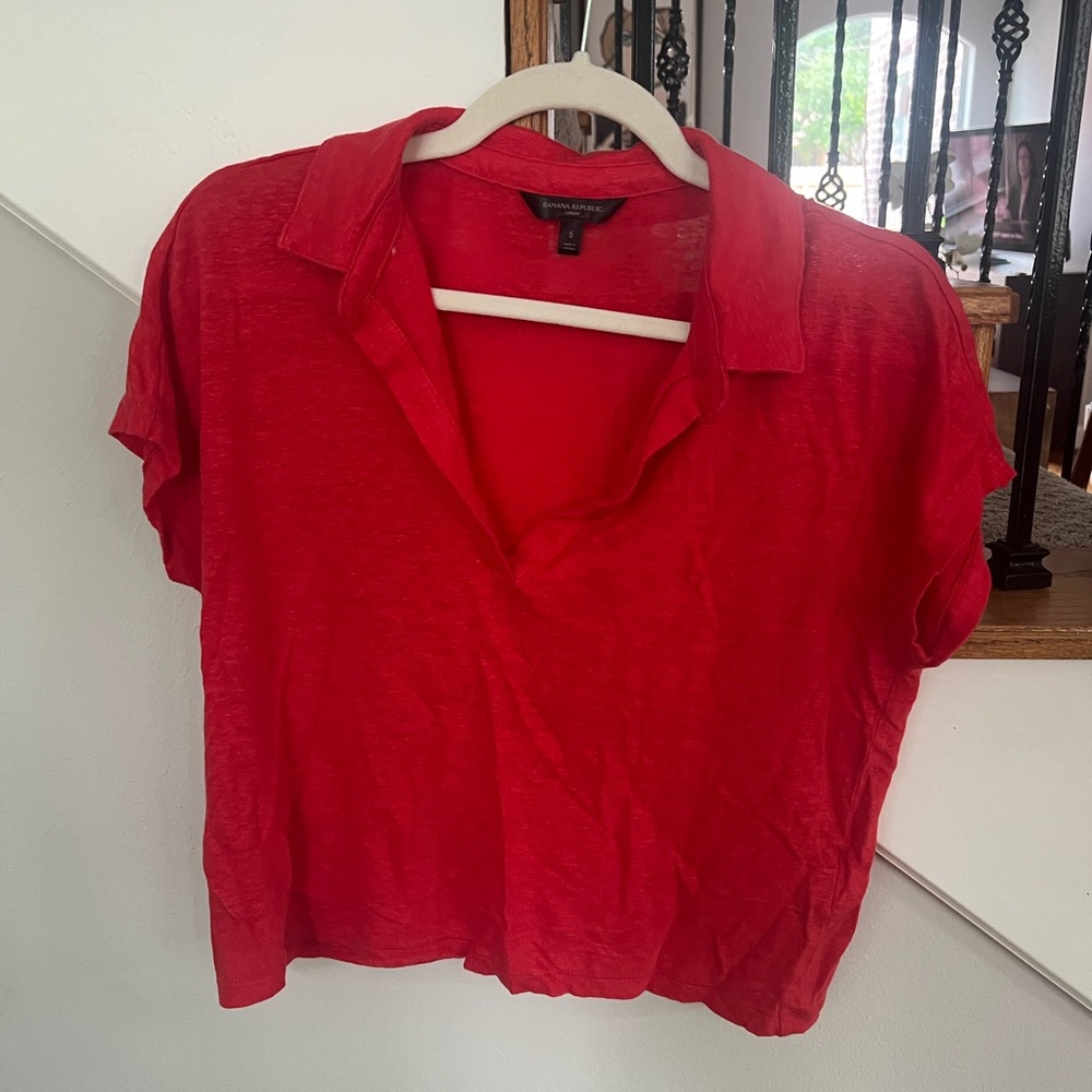Banana Republic Red Women's Polo